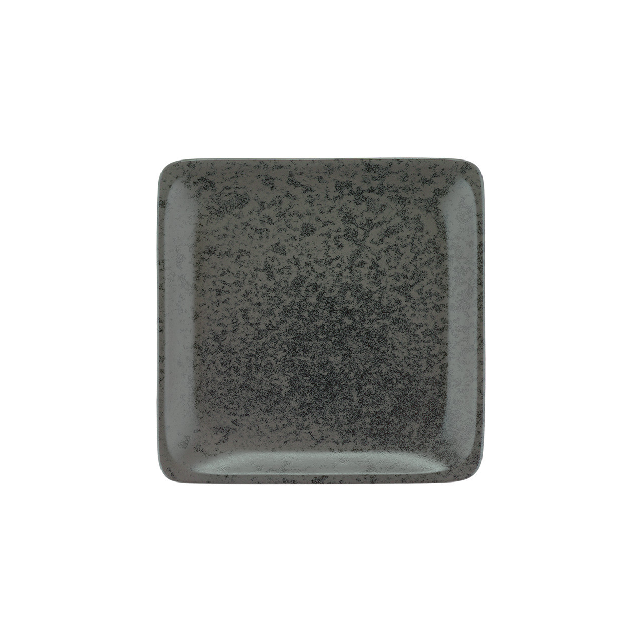 Sandstone, Teller flach quadratisch 215 x 215 mm black